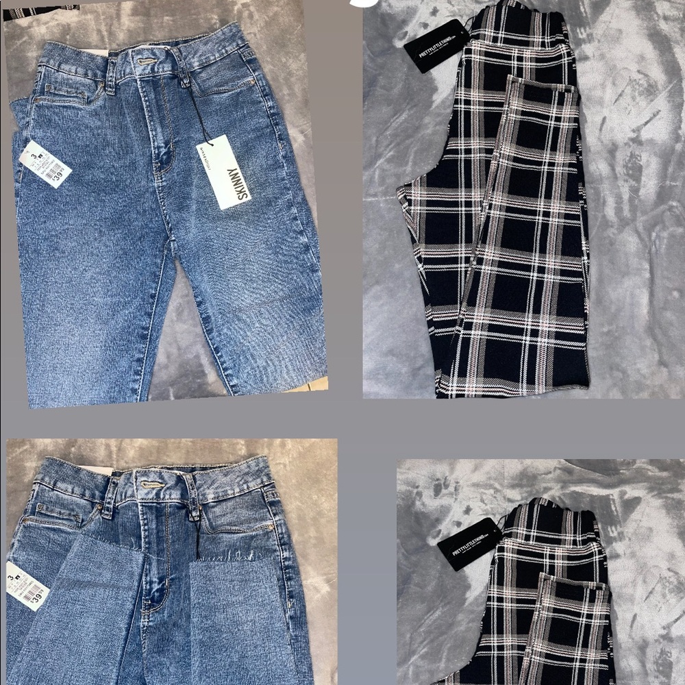 Size 3 jeans and size xtra small pants sold together